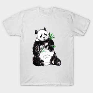 Black and White Big Panda T-Shirt